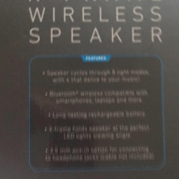 Sharper image x-frame wireless speaker sbt3024b - Picture 4 of 7